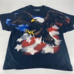 Liquid Blue Eagle American Flag Graphic T Shirt Men's‎ XXL